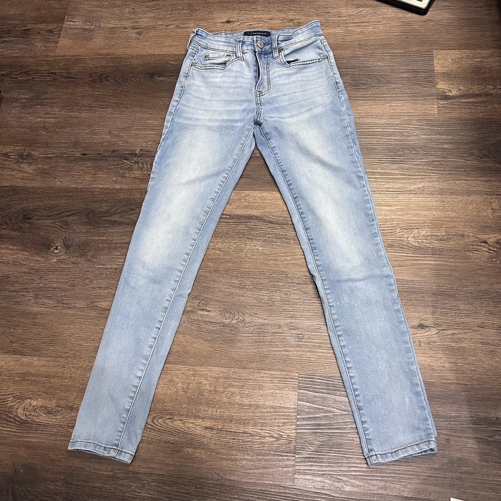 Aeropostale High Rise Jeggings Womens Size 0 Light Wash Denim Aero Cotton Blend